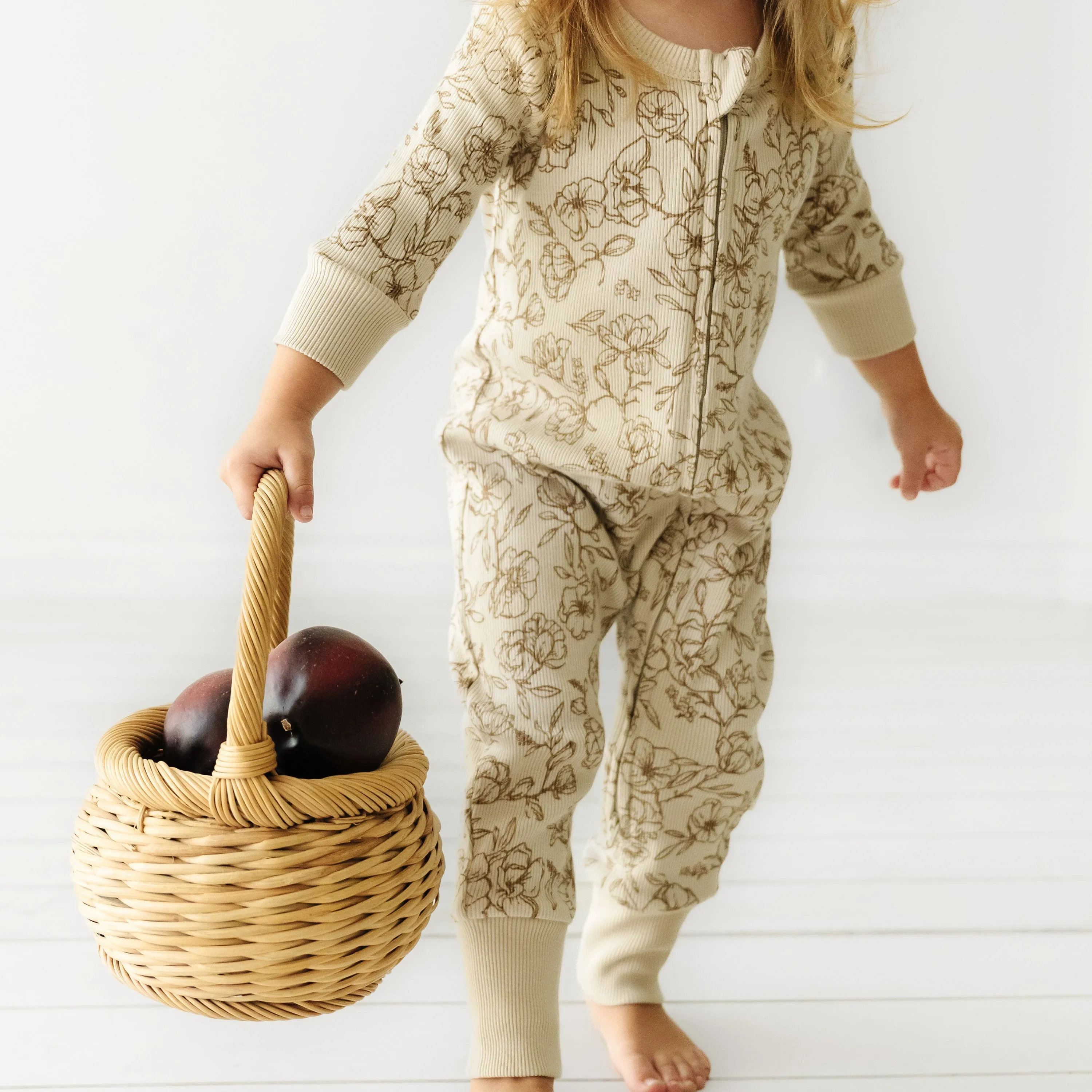 Organic Baby 2-Way Zip Romper - Vintage Bloom