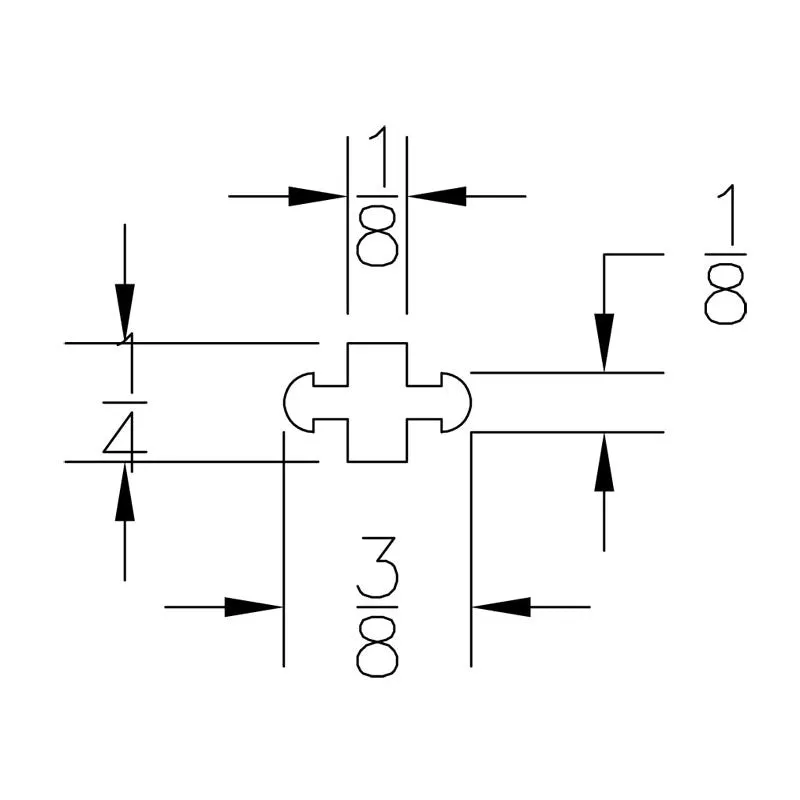Pemko PY45BL-184" Thermal Plastic Insert  for 1/4" Tall Thermal Break Thresholds, Insert Used To Connect Saddle, Black Polypropylene