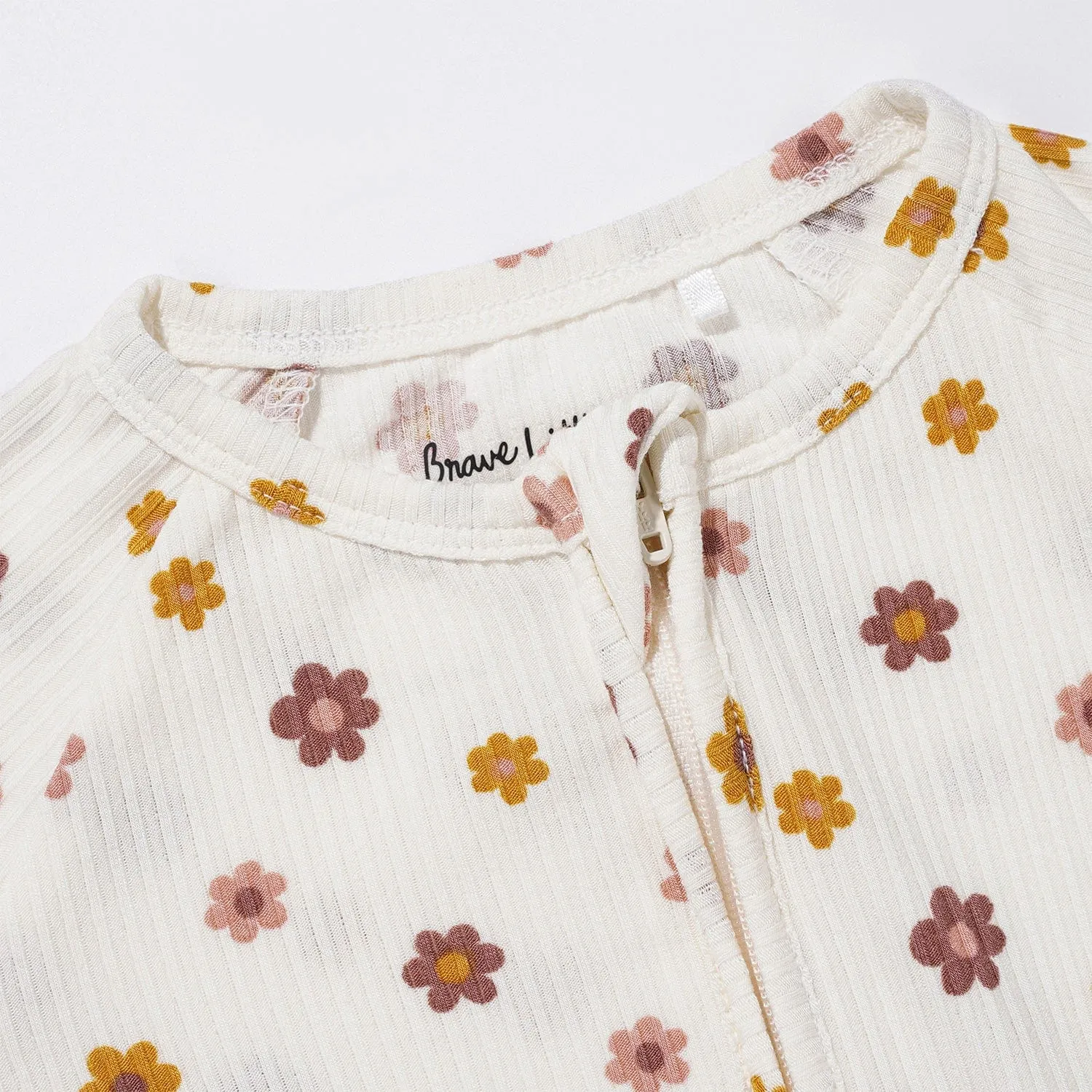 Pink Daisies Zip Romper