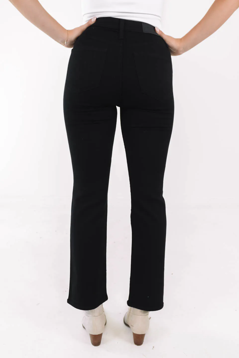 Pistola Lennon High Rise Crop Boot Jeans - Noir