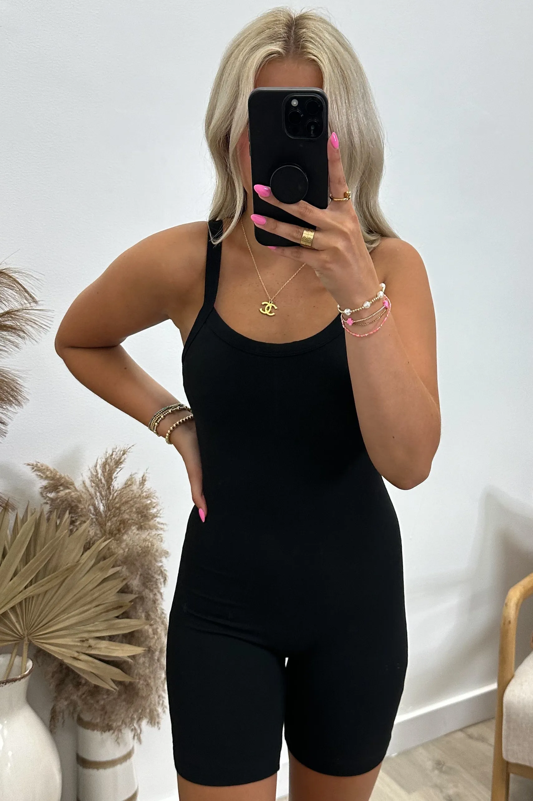 "Day Off" Romper (Black)