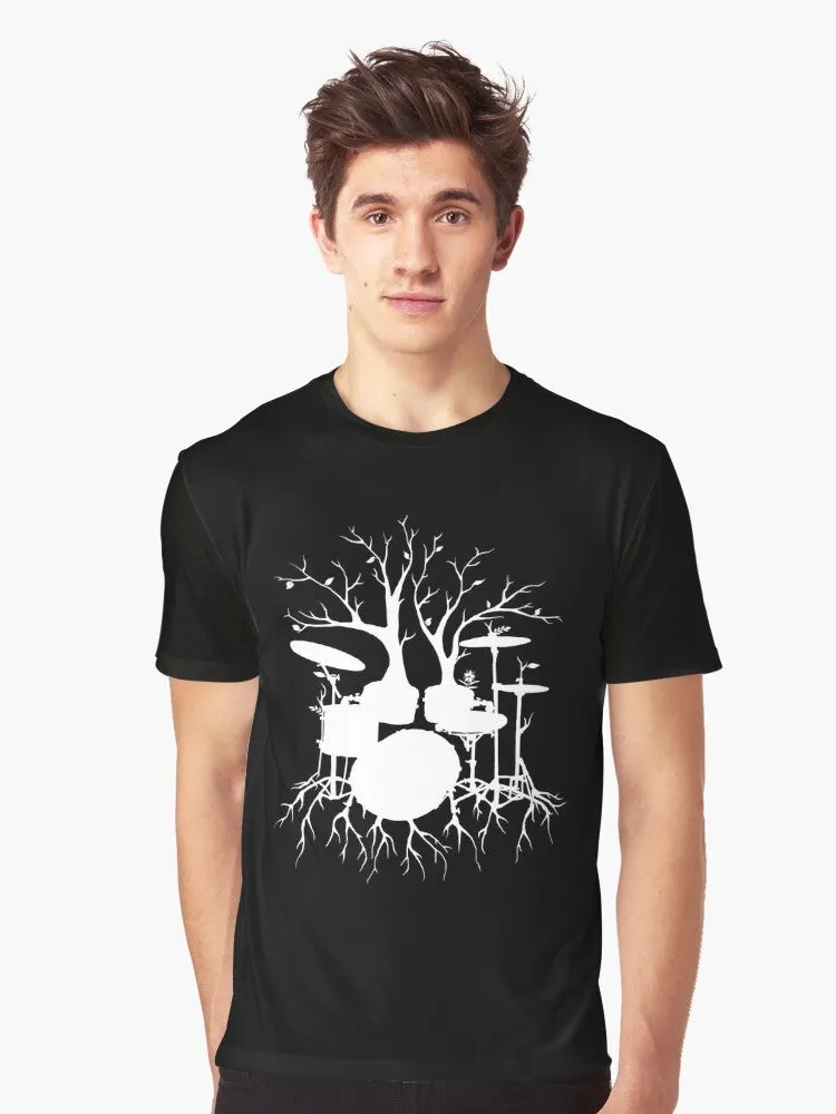 "Drum Tree: The Rhythm of Nature" Graphic T-Shirt