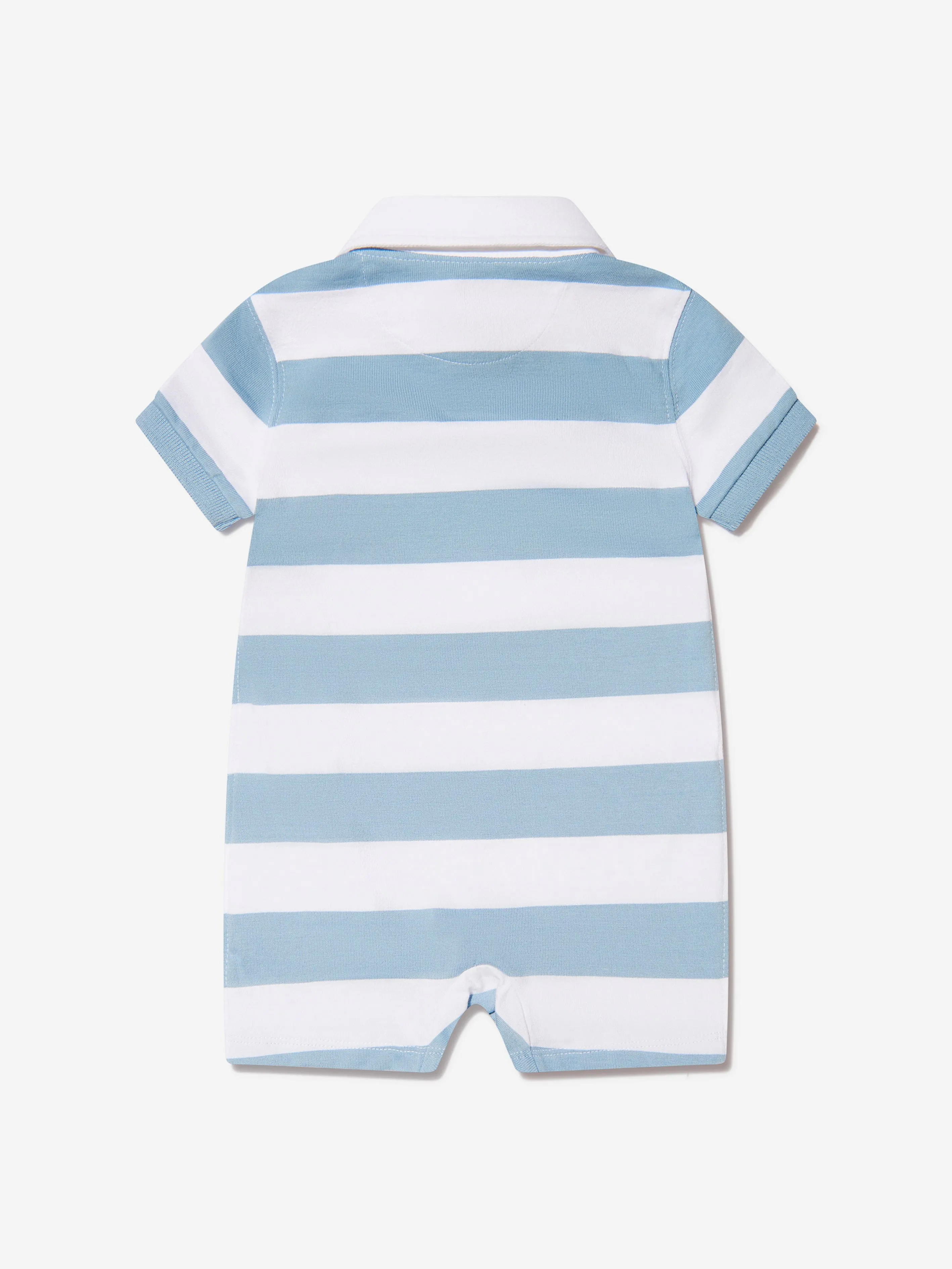 Ralph Lauren Baby Boys Striped Rugby Romper in Blue