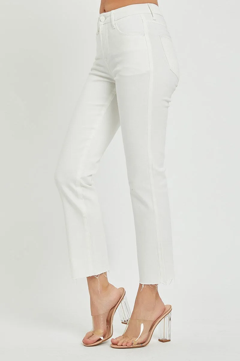 Risen Jeans - Mid Rise Straight Raw Edge Jeans - RDP5203