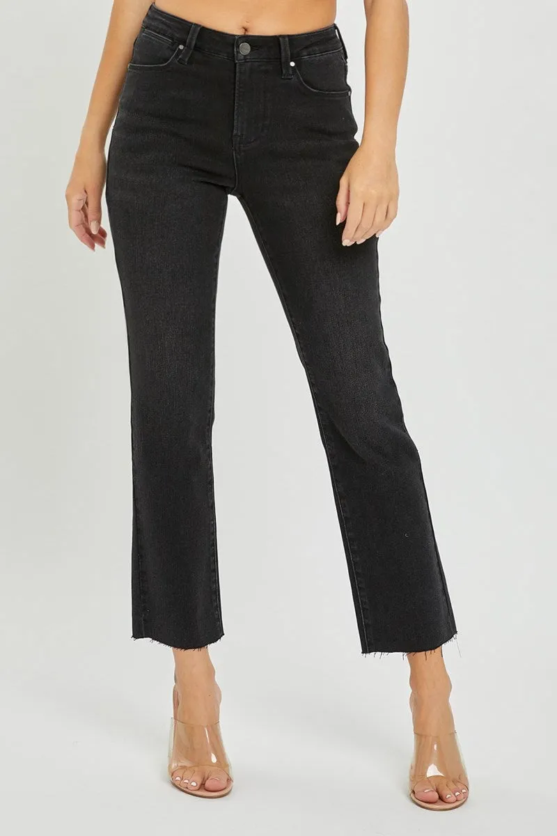 Risen Jeans - Mid Rise Straight Raw Edge Jeans - RDP5203