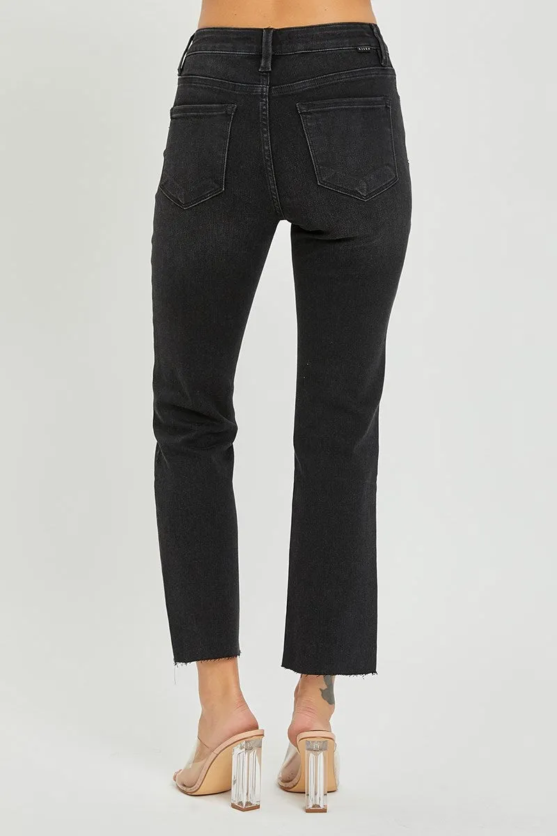 Risen Jeans - Mid Rise Straight Raw Edge Jeans - RDP5203