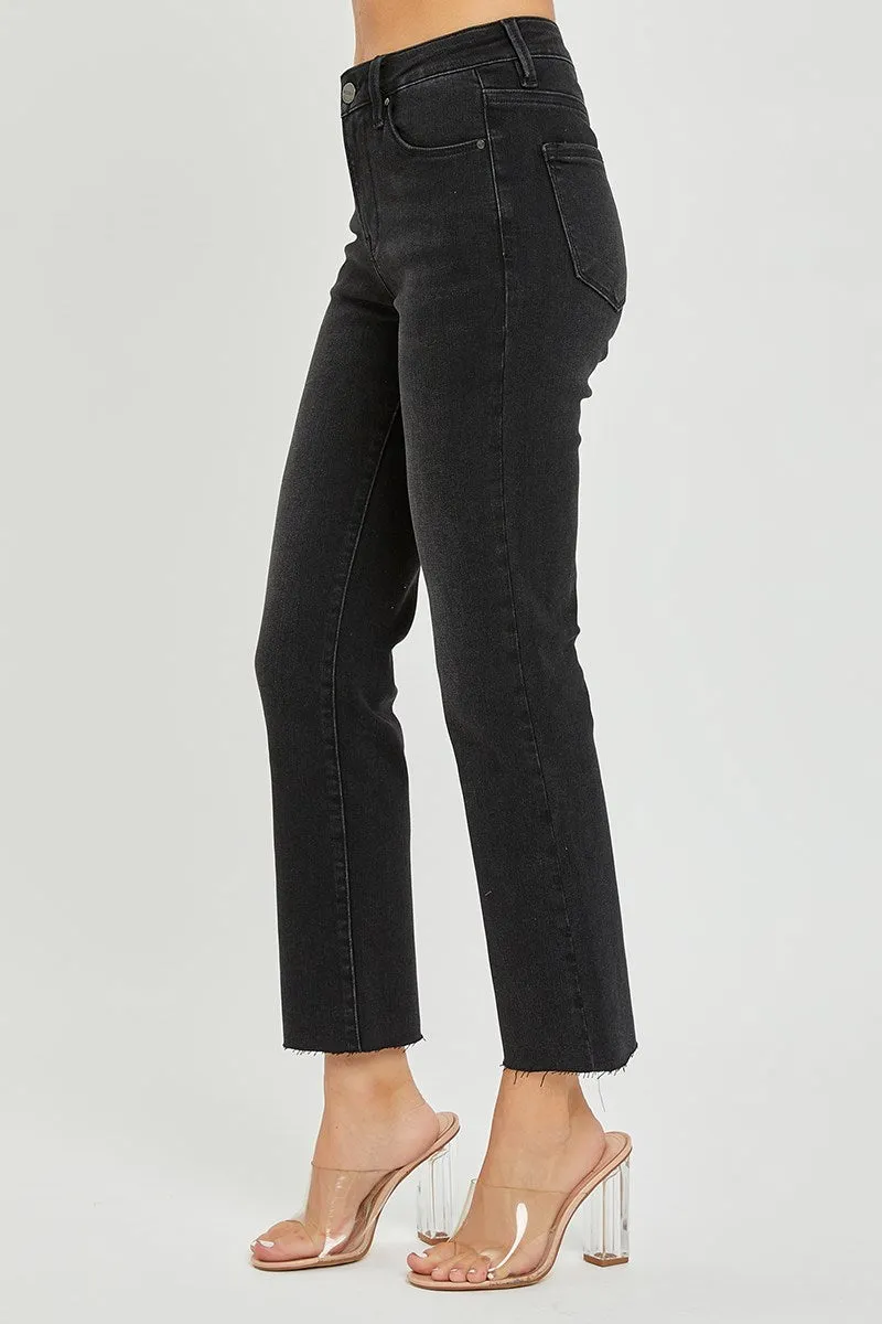 Risen Jeans - Mid Rise Straight Raw Edge Jeans - RDP5203