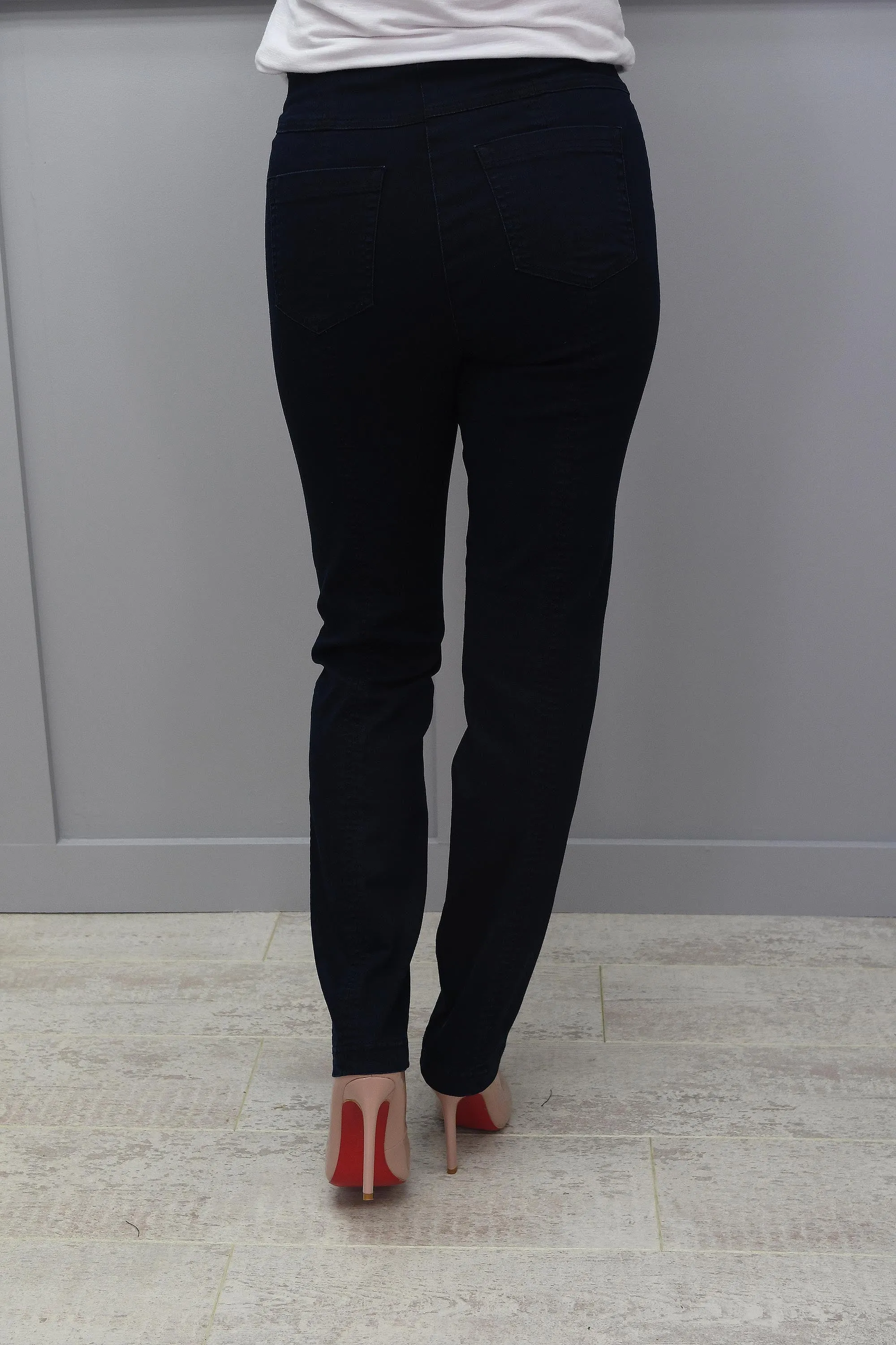 Robell Bella Navy Denim Full Length Jeans - 51580 5448 69