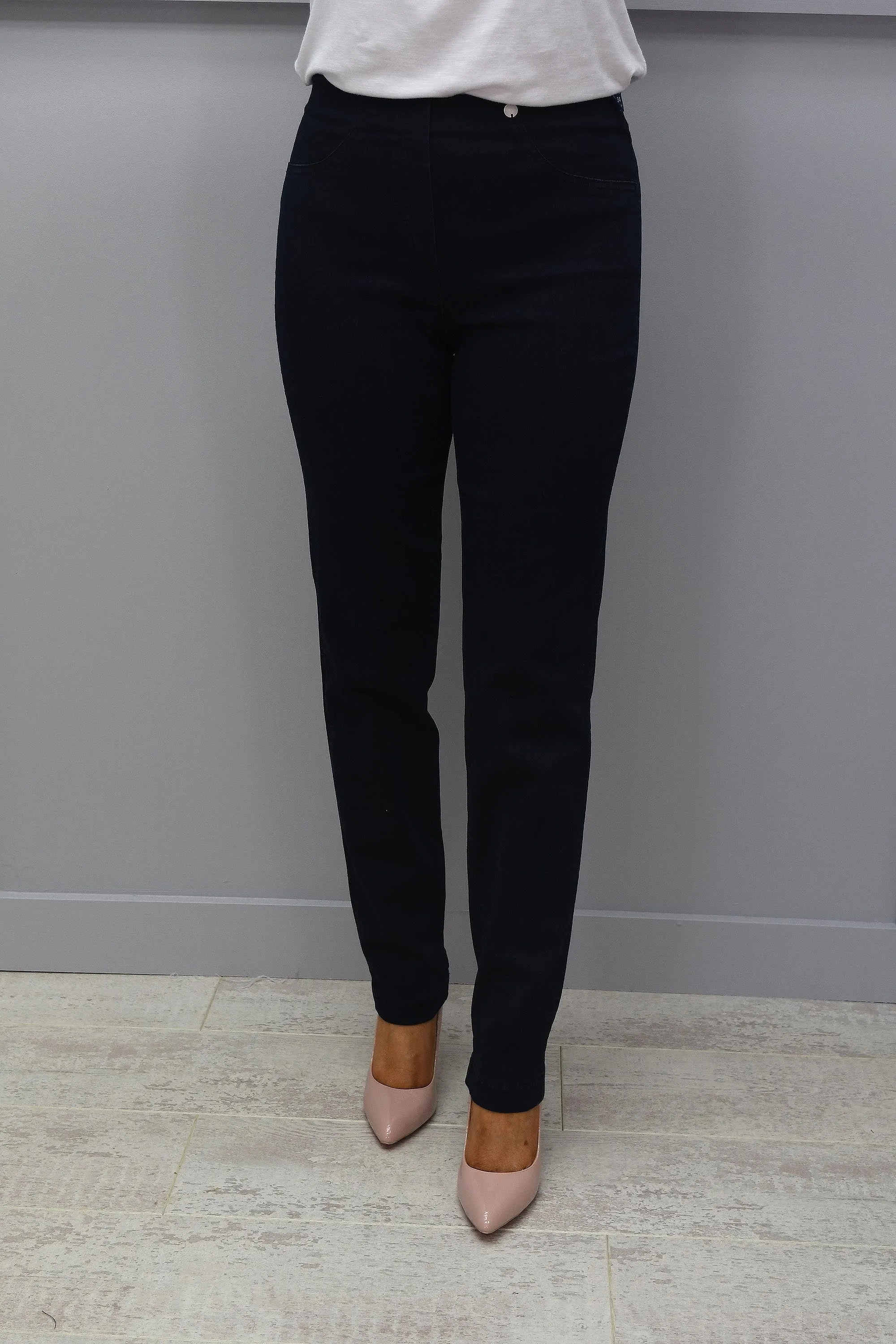 Robell Bella Navy Denim Full Length Jeans - 51580 5448 69