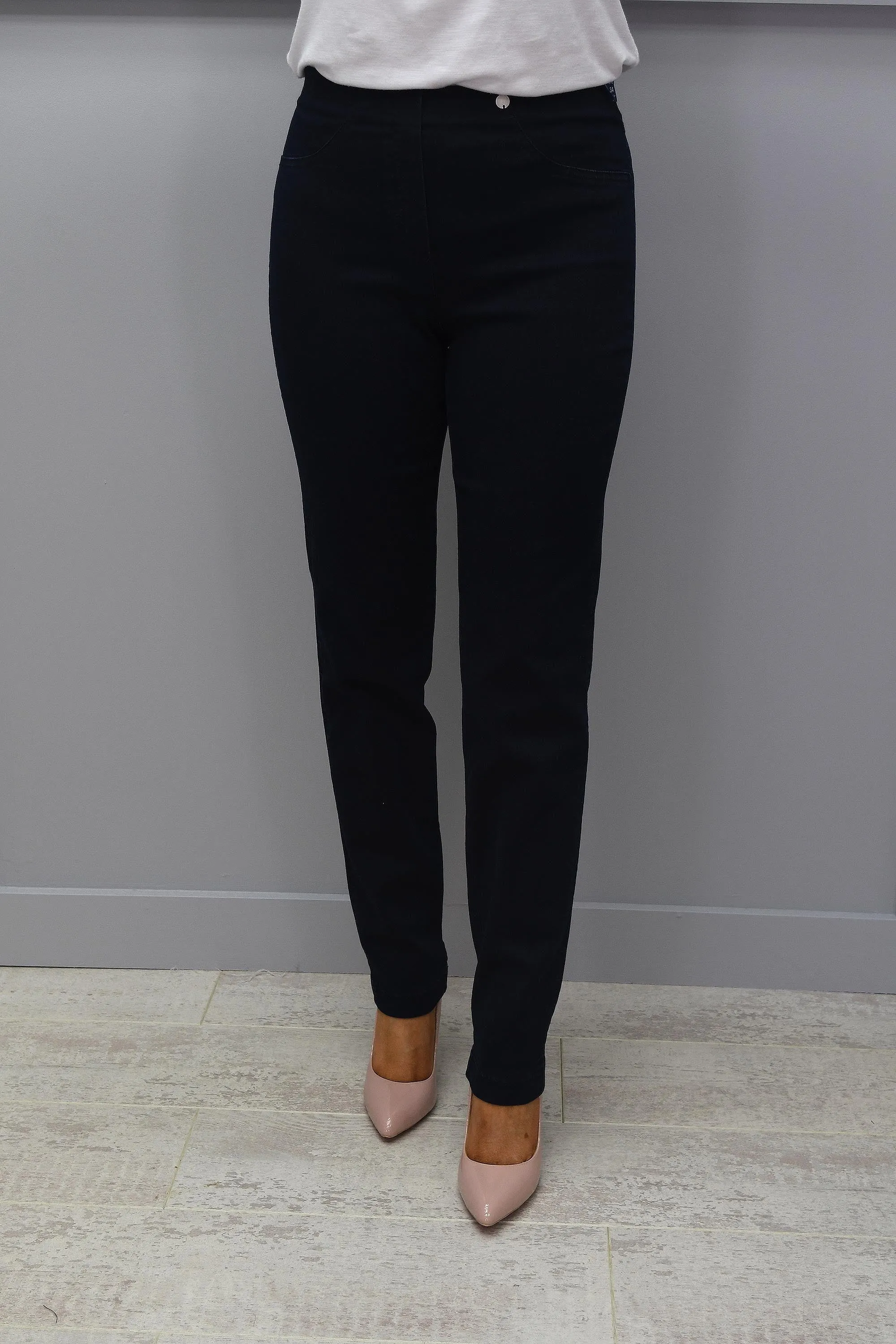 Robell Bella Navy Denim Full Length Jeans - 51580 5448 69