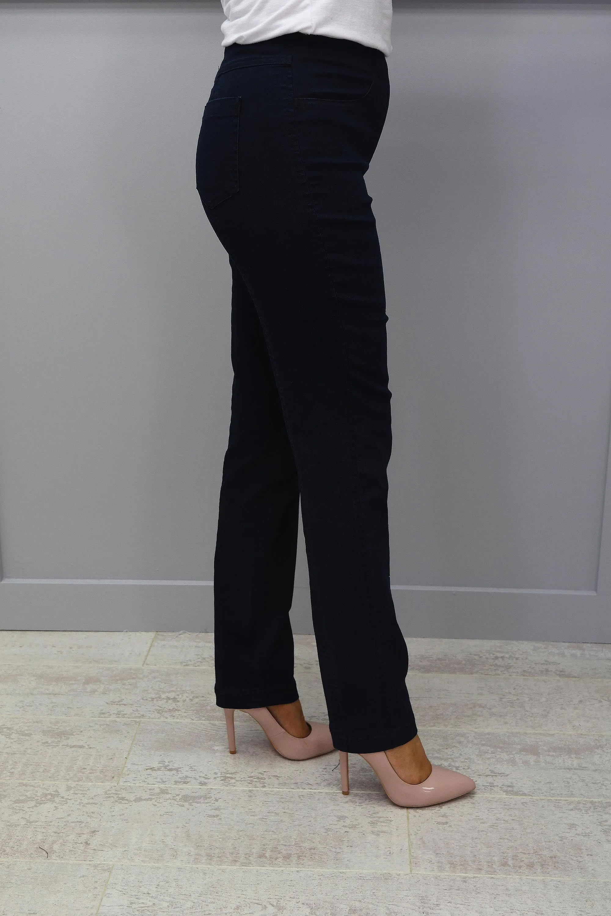 Robell Bella Navy Denim Full Length Jeans - 51580 5448 69