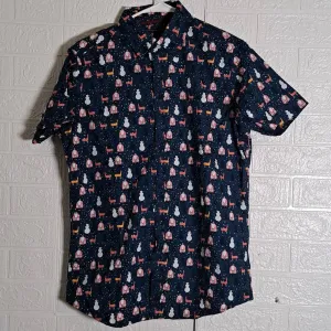 Rugby University All Cotton Christmas Snowman SS Shirt