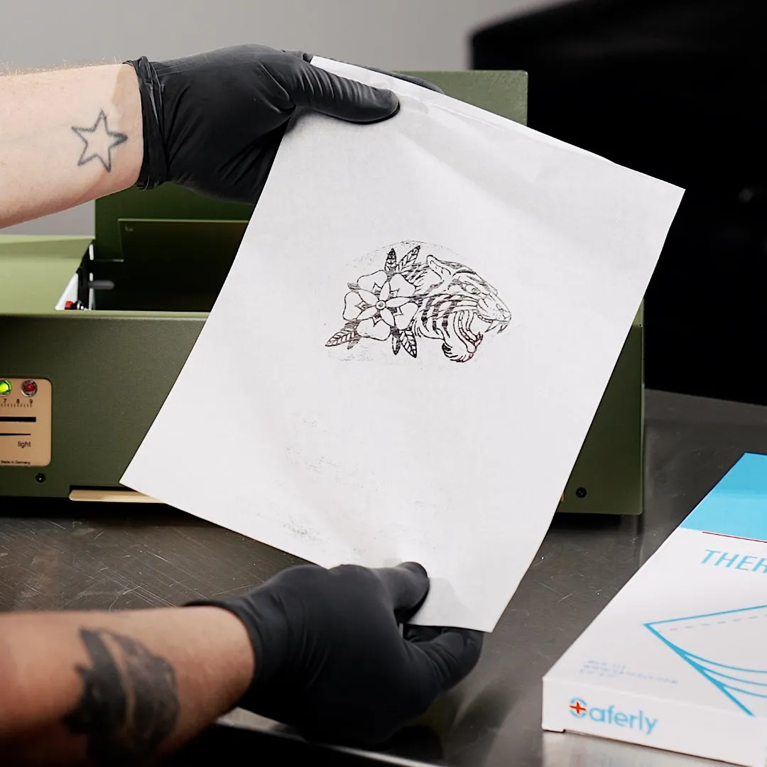 Saferly Tattoo Thermal Image Copier Stencil Paper — 8-1/2" x 11” — 100 Sheets