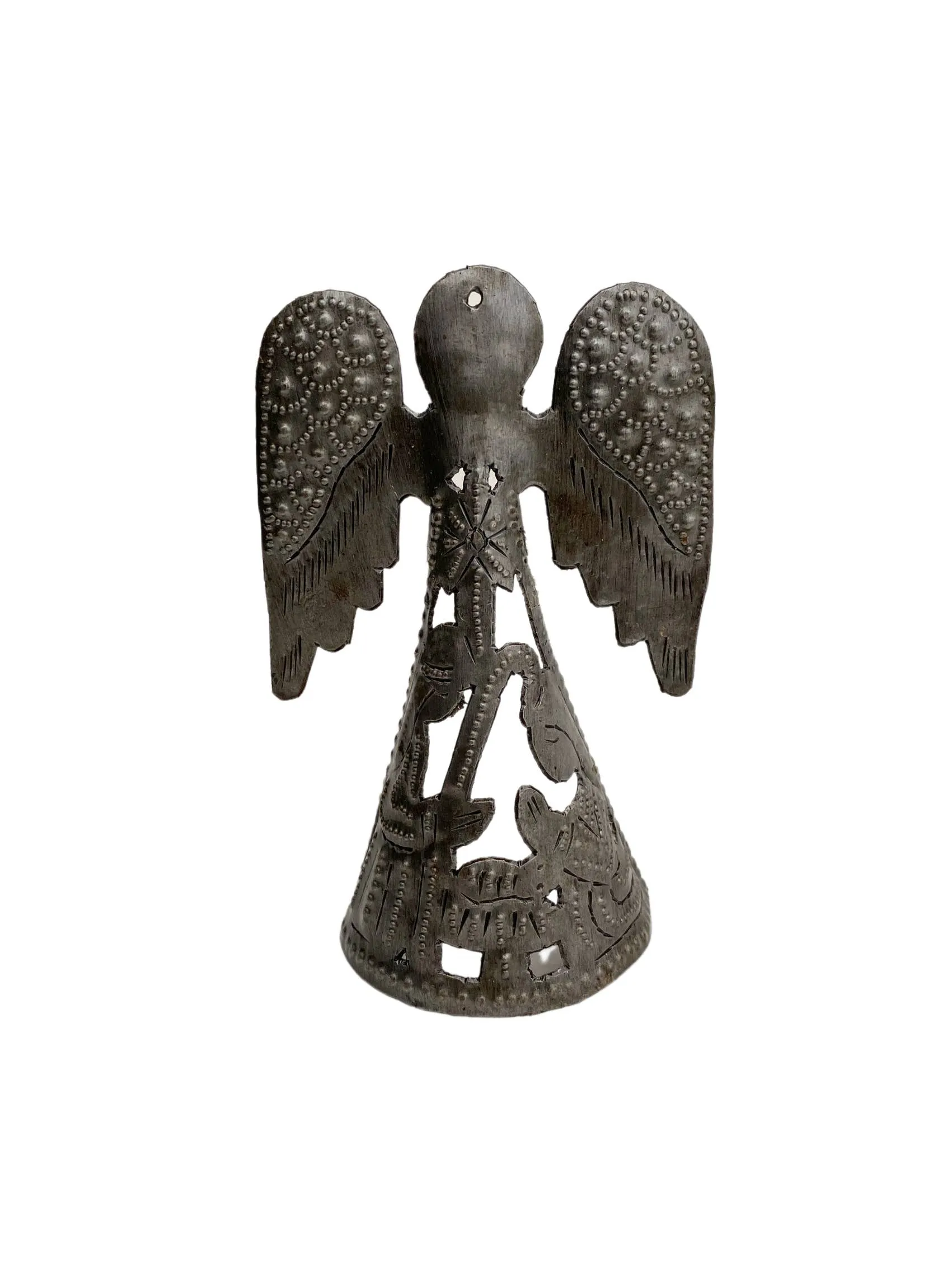 Small Angel Table Top with Nativity Cut Out, 5 x 3.25 x 2 In