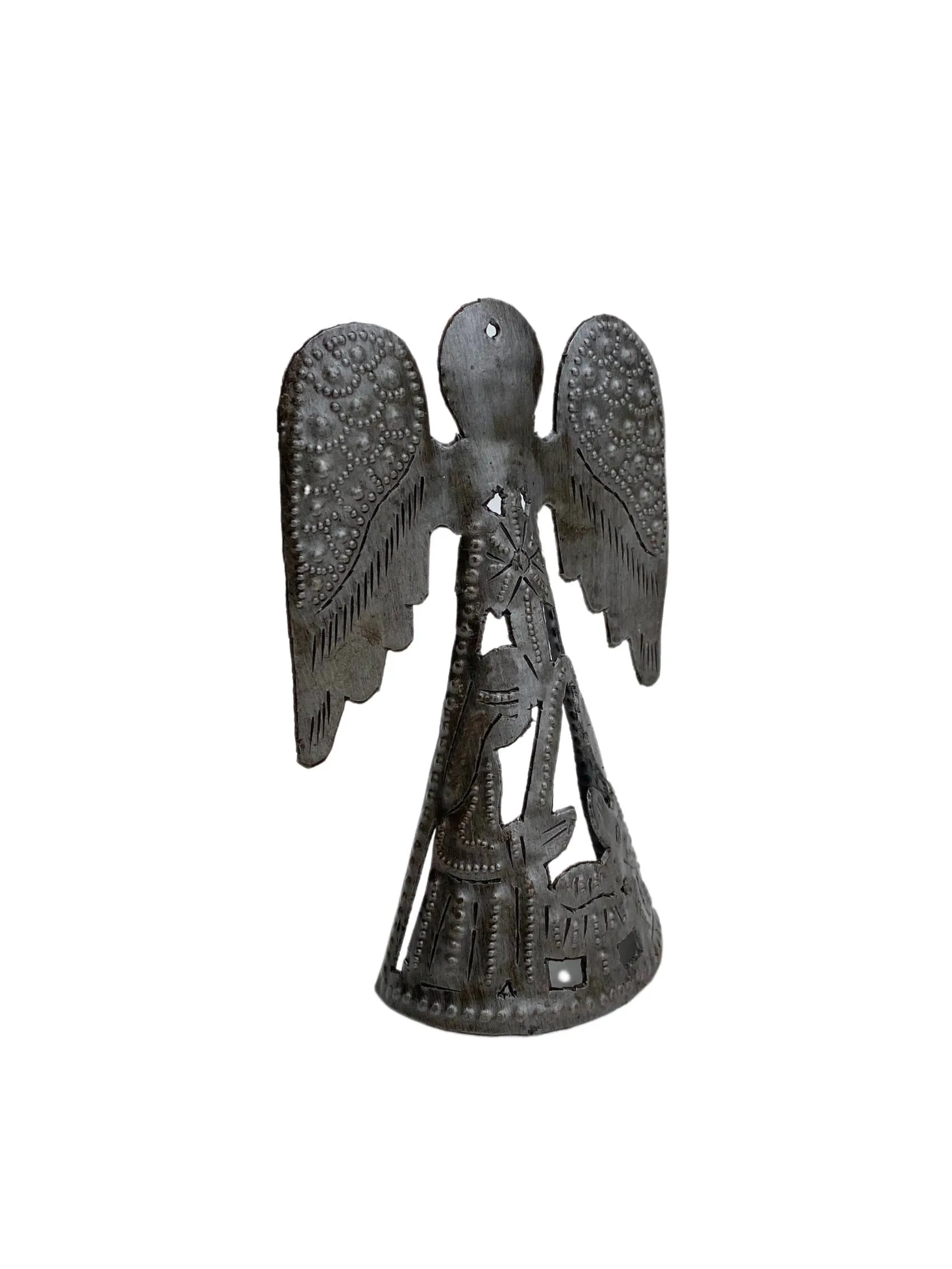Small Angel Table Top with Nativity Cut Out, 5 x 3.25 x 2 In