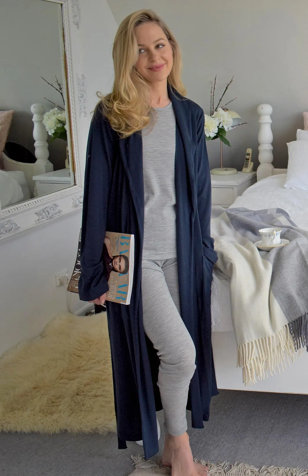 Smitten Merino Wool RIB Dressing Gown