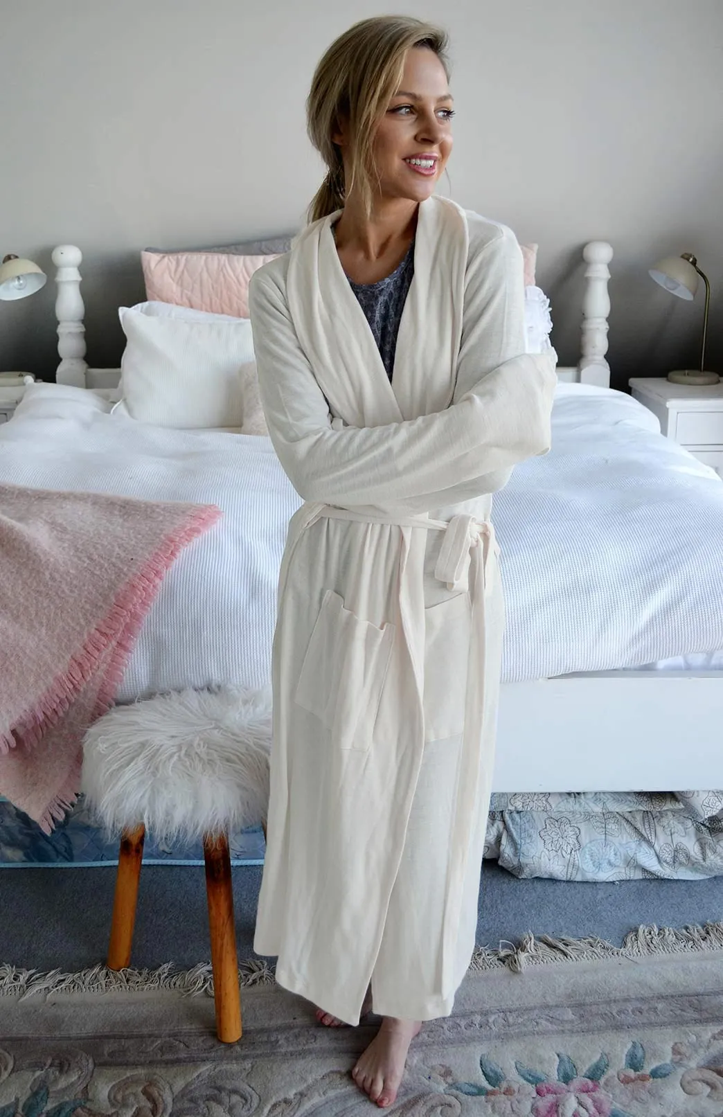 Smitten Merino Wool RIB Dressing Gown