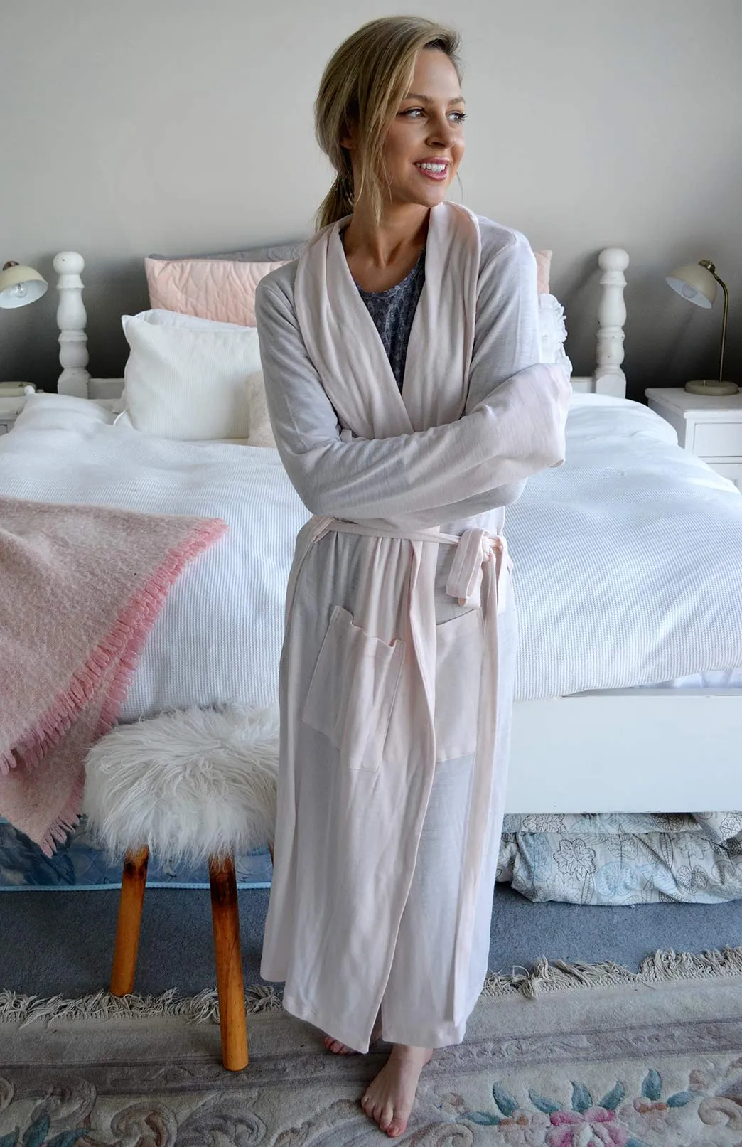 Smitten Merino Wool RIB Dressing Gown