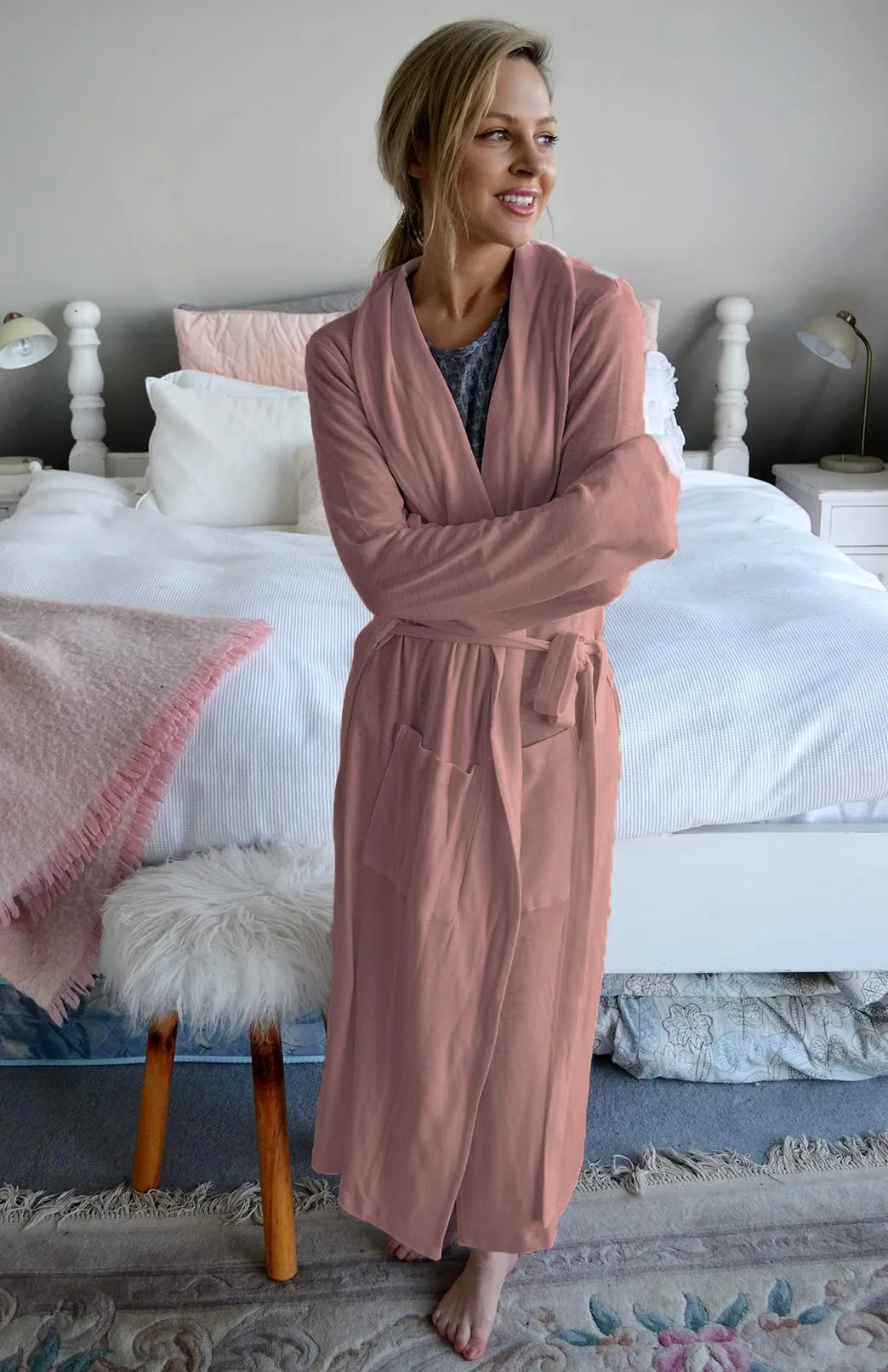 Smitten Merino Wool RIB Dressing Gown