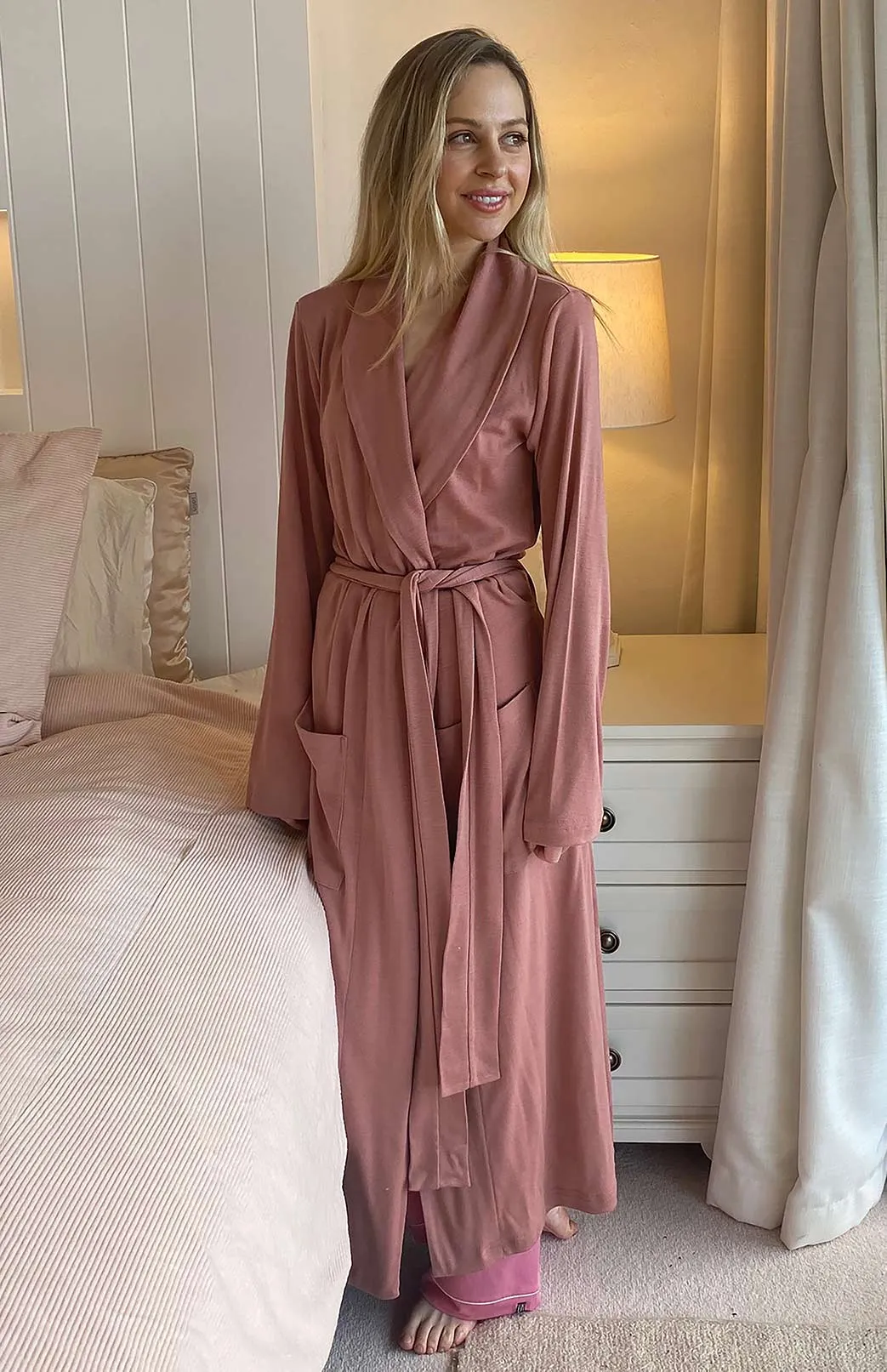 Smitten Merino Wool RIB Dressing Gown