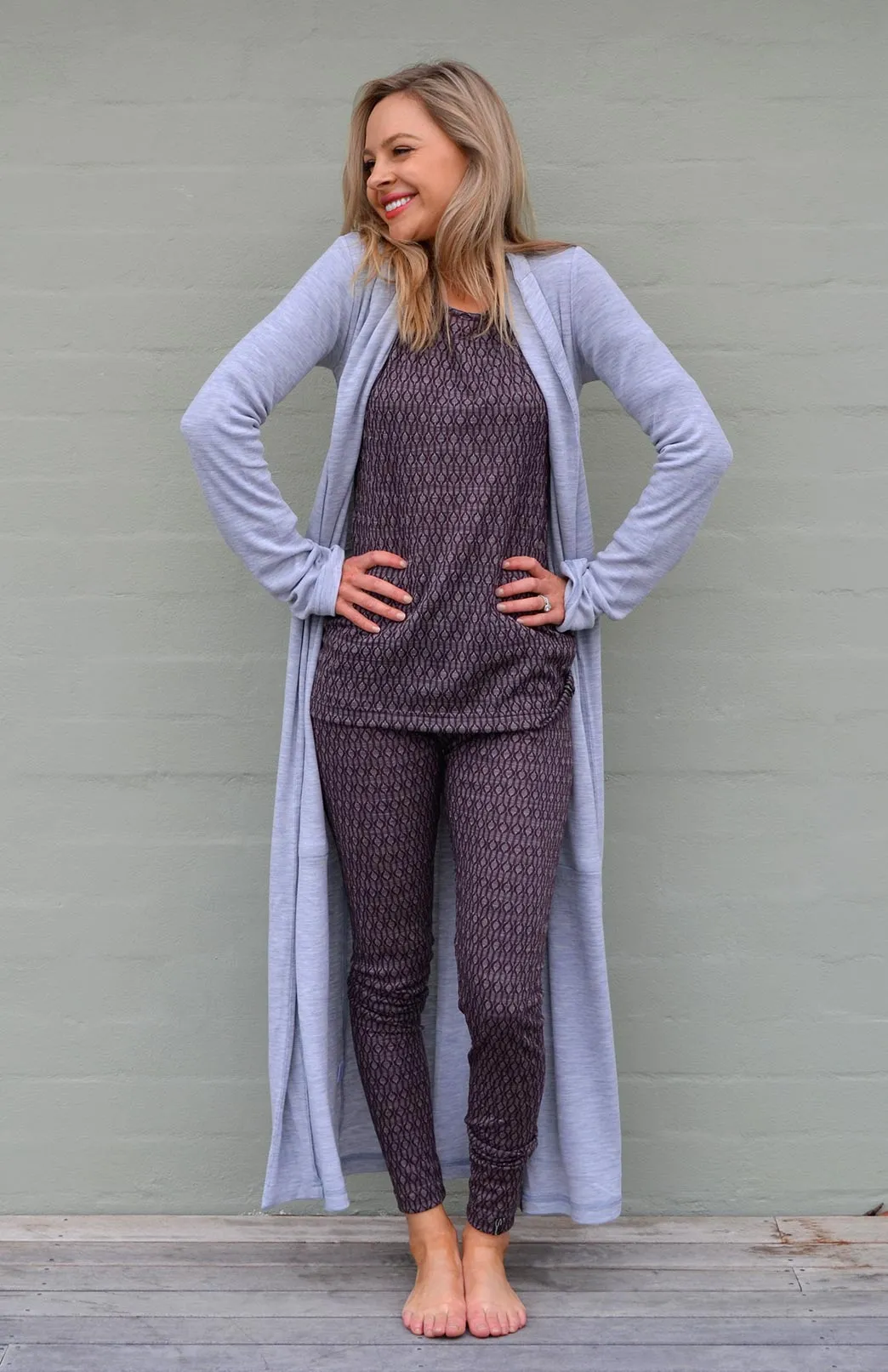 Smitten Merino Wool RIB Dressing Gown