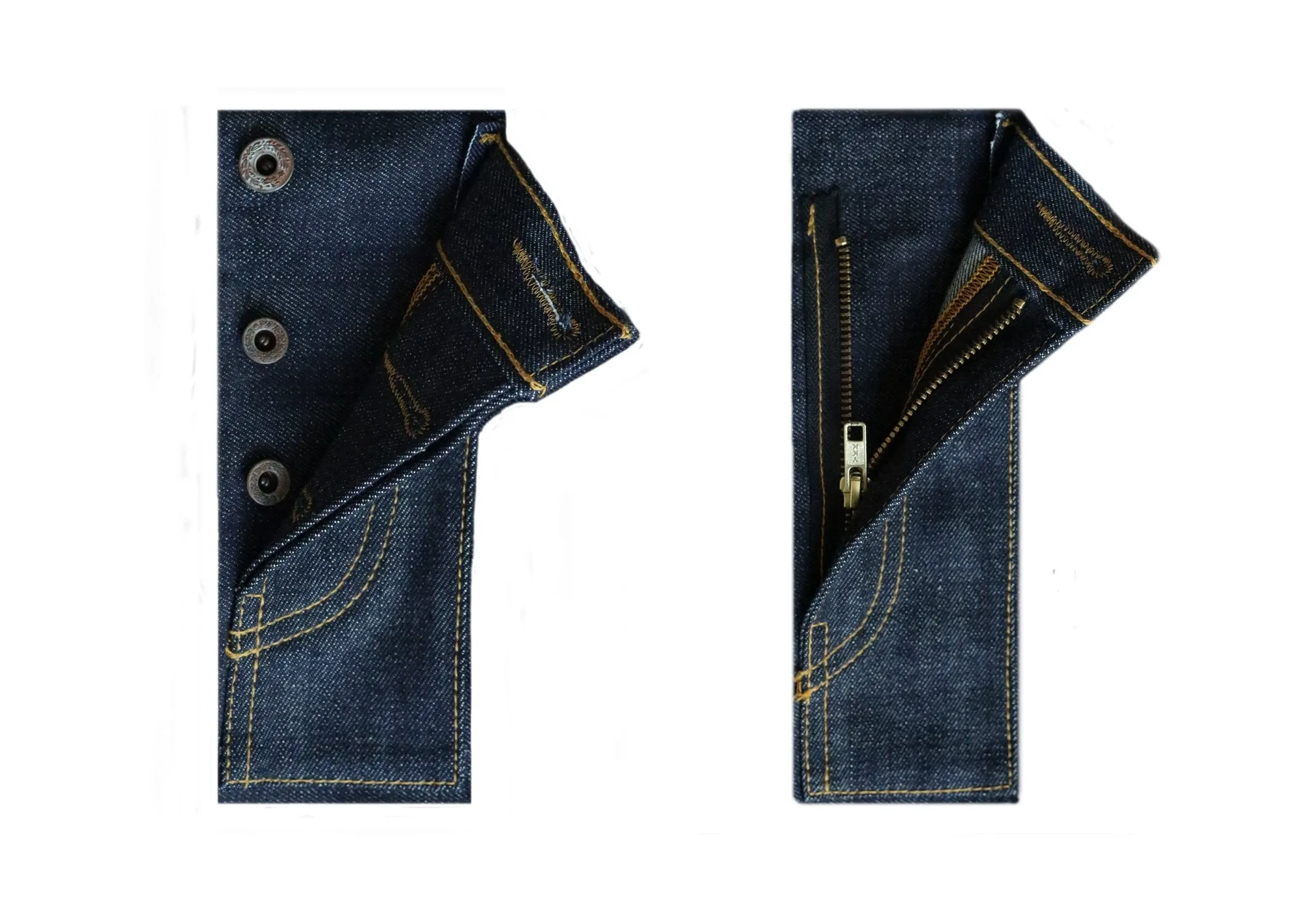 STRETCHY SELVEDGE DEEP INDIGO PINK ID