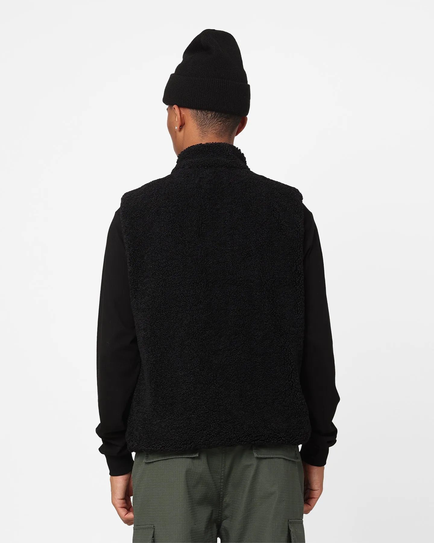 Stussy Reversible Stock Sherpa Jacket Black