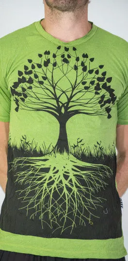 Sure Design Men's Tree Of Life T-Shirt Lime