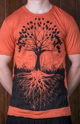 Sure Design Men's Tree of Life T-Shirt Orange