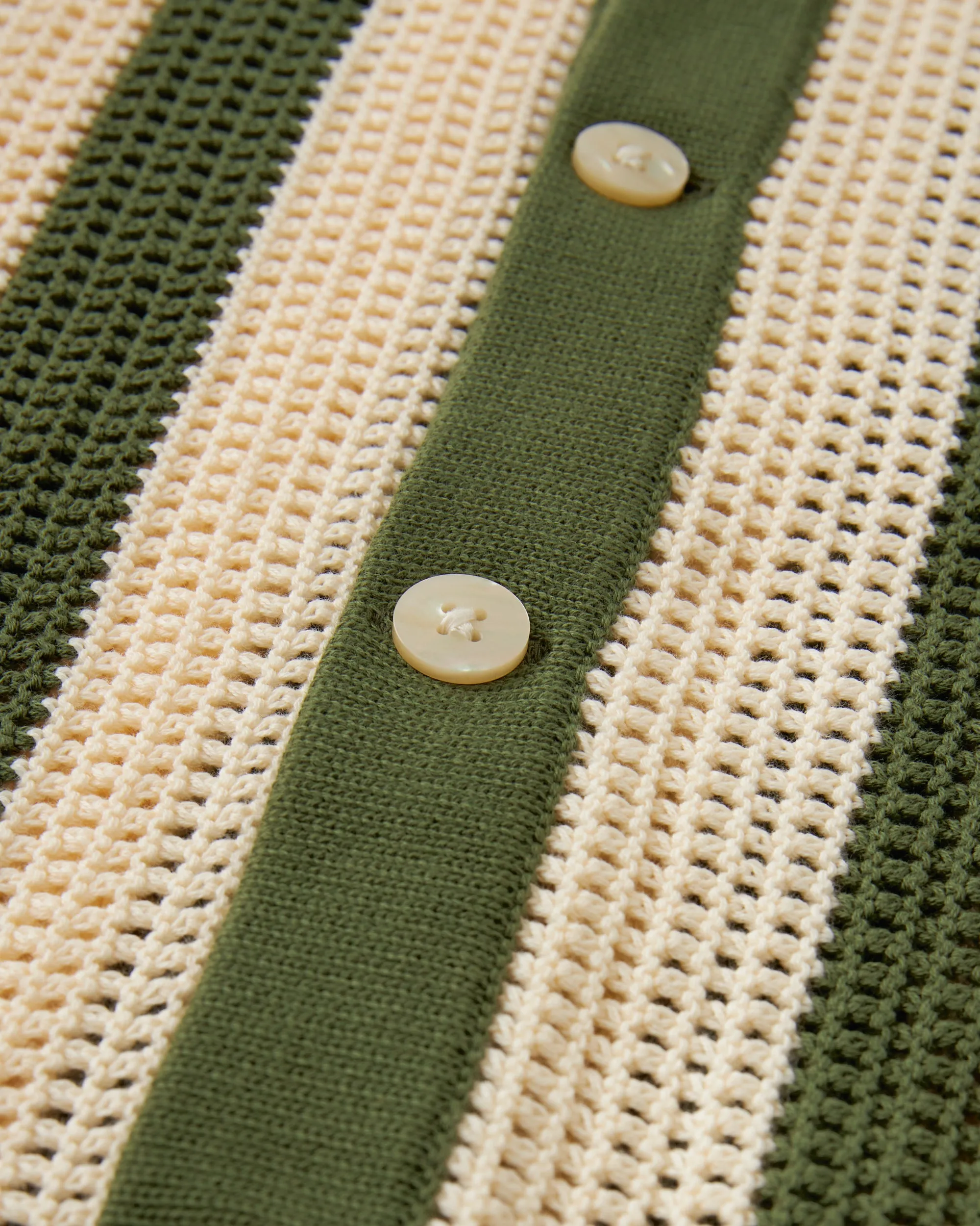 The Dominica Crochet Shirt - Arbequina