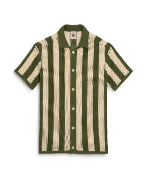 The Dominica Crochet Shirt - Arbequina