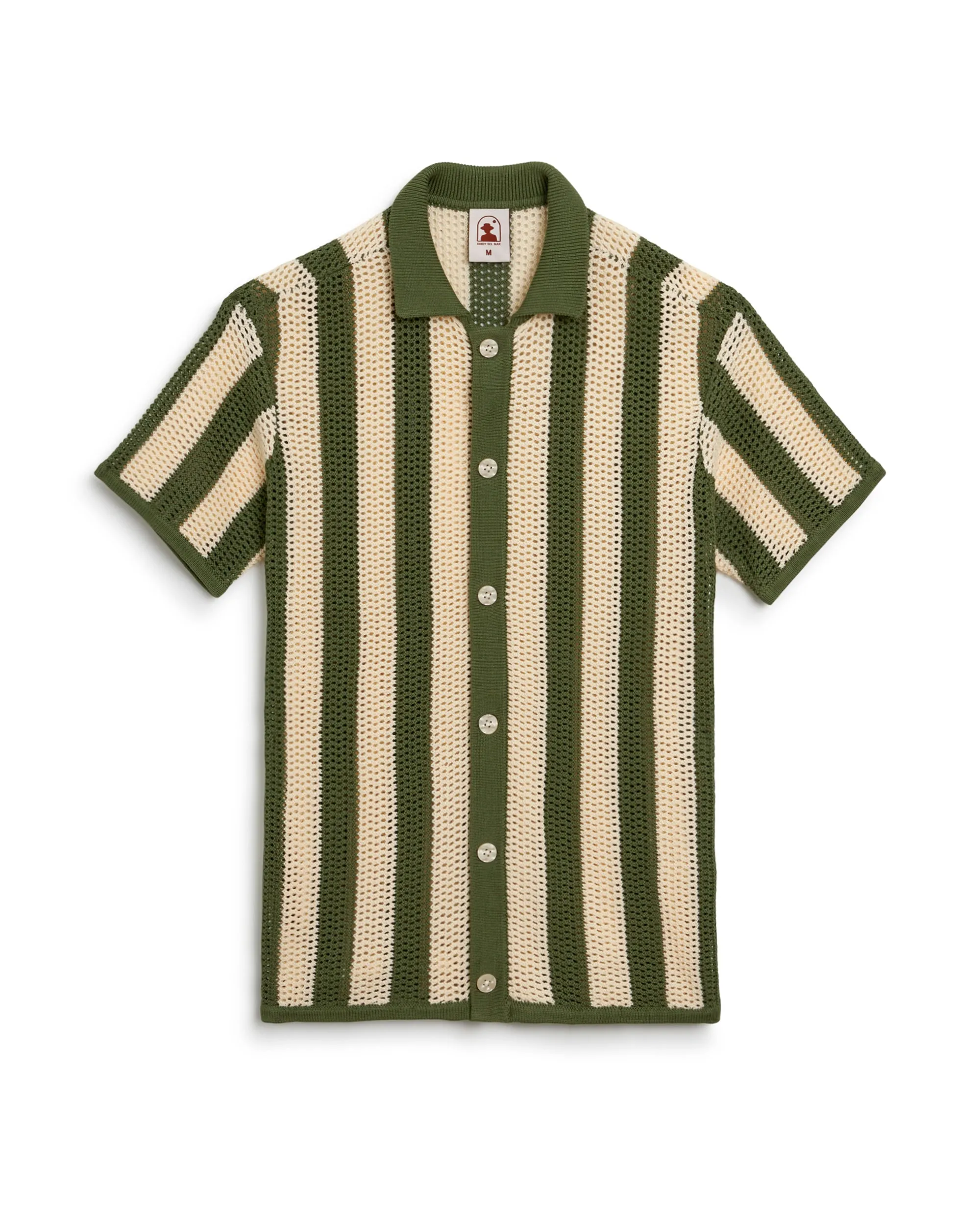 The Dominica Crochet Shirt - Arbequina