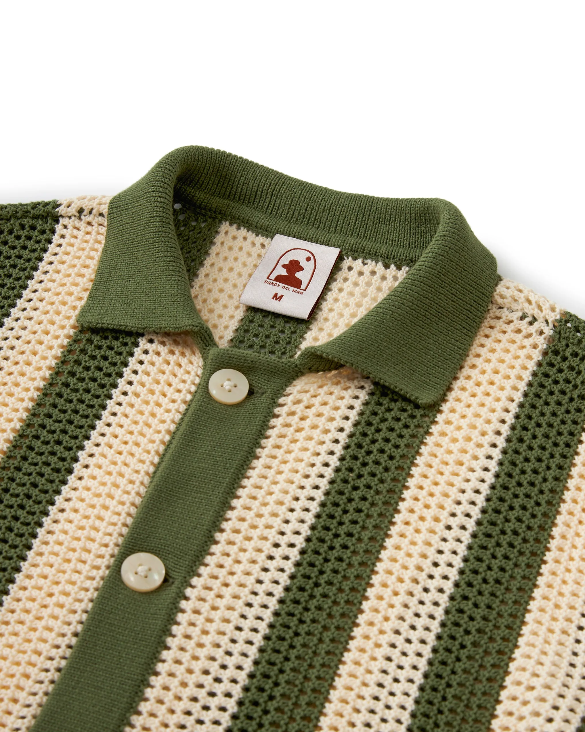 The Dominica Crochet Shirt - Arbequina
