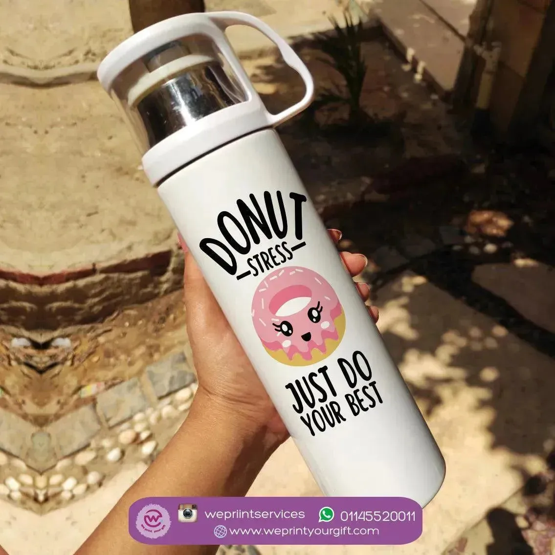 Thermal Thermos With Cup -Stainless Steel - Donuts