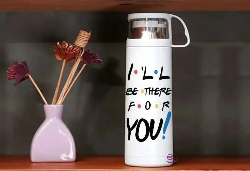 Thermal Thermos With Cup -Stainless Steel - Friends Series