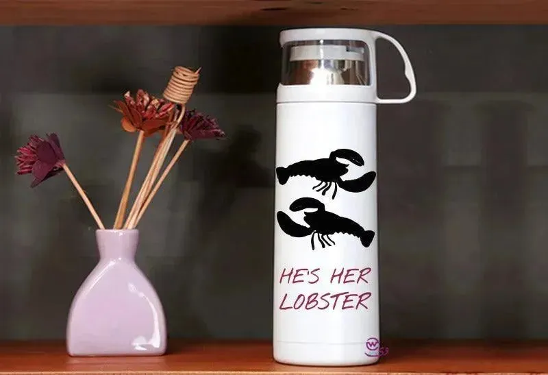 Thermal Thermos With Cup -Stainless Steel - Friends Series