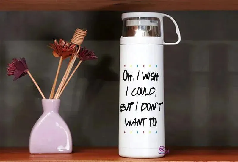 Thermal Thermos With Cup -Stainless Steel - Friends Series