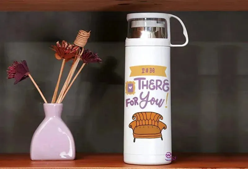 Thermal Thermos With Cup -Stainless Steel - Friends Series