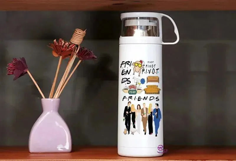 Thermal Thermos With Cup -Stainless Steel - Friends Series