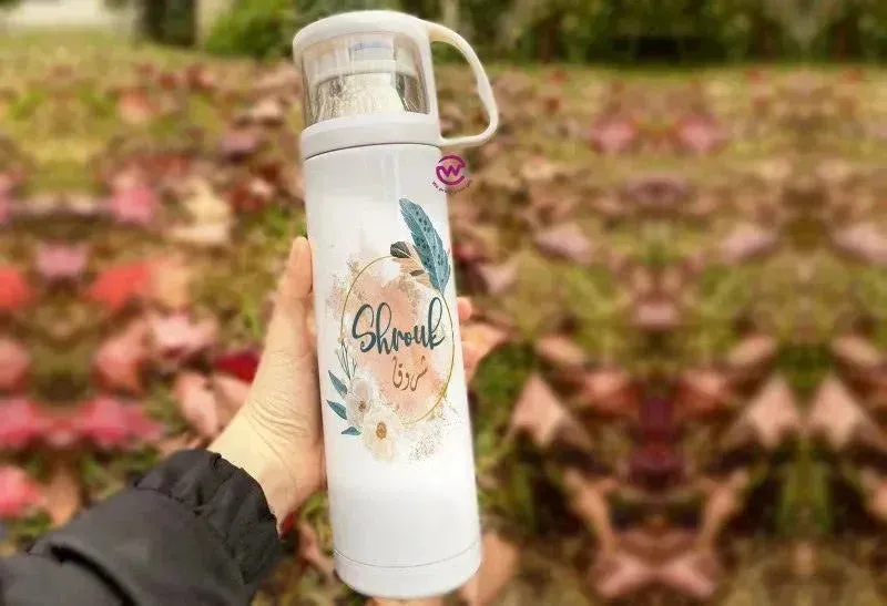 Thermal Thermos With Cup - Stainless Steel - Names A