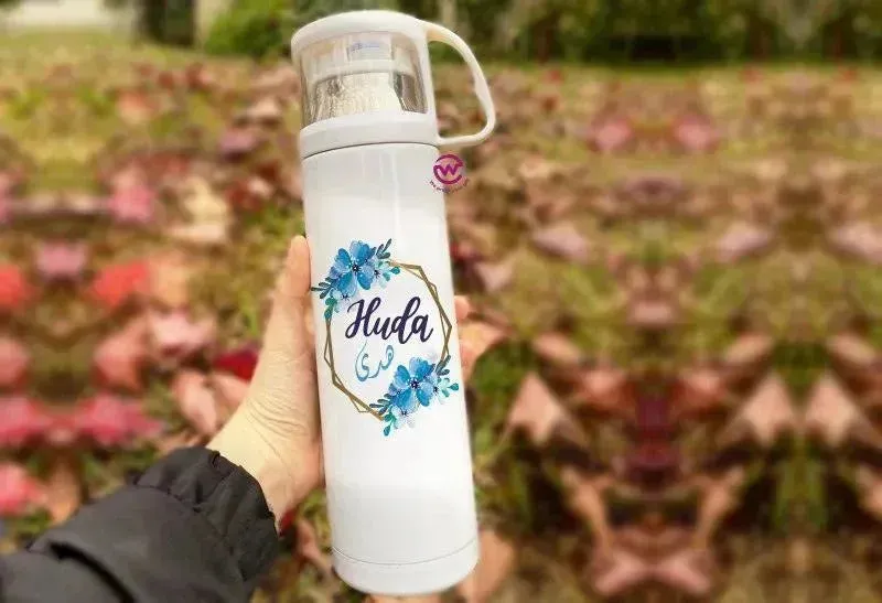 Thermal Thermos With Cup - Stainless Steel - Names A