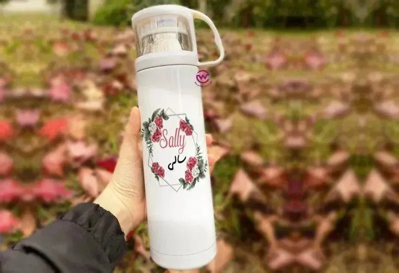 Thermal Thermos With Cup - Stainless Steel - Names A