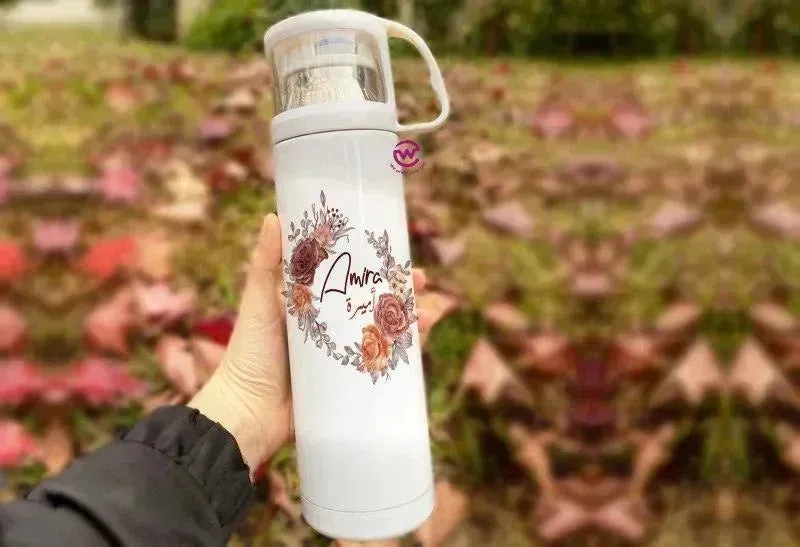 Thermal Thermos With Cup - Stainless Steel - Names A