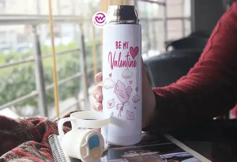 Thermal Thermos With Cup - Stainless Steel - Valentine's Day
