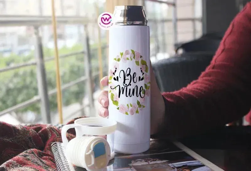 Thermal Thermos With Cup - Stainless Steel - Valentine's Day