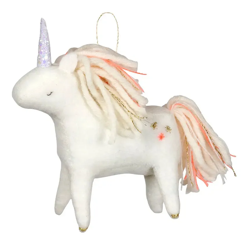 Unicorn felt tree decoration - MERI MERI