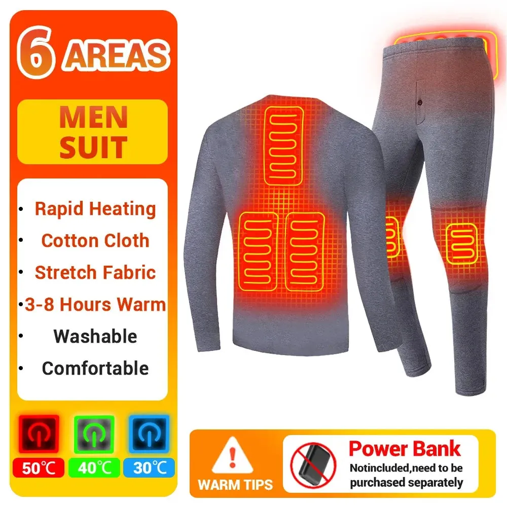 Unisex Electric Heated Underwear Set