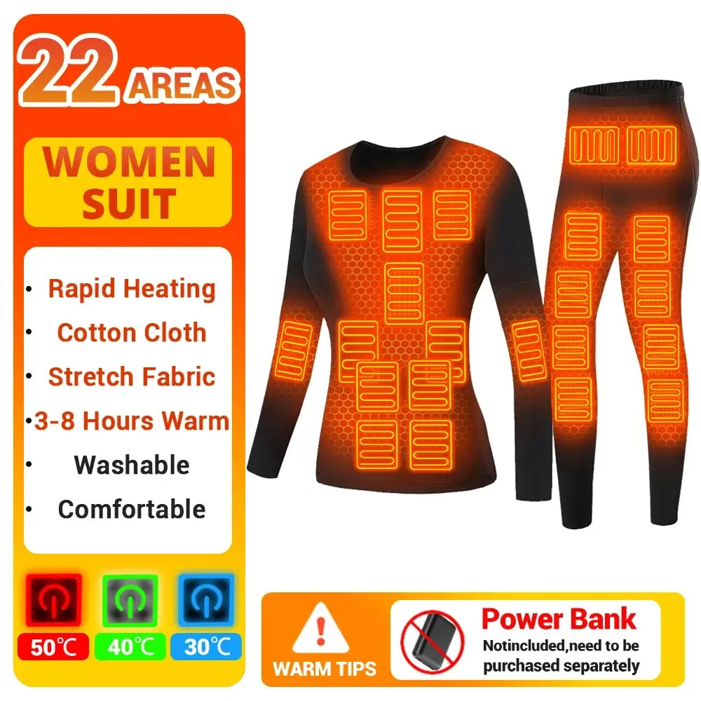 Unisex Electric Heated Underwear Set