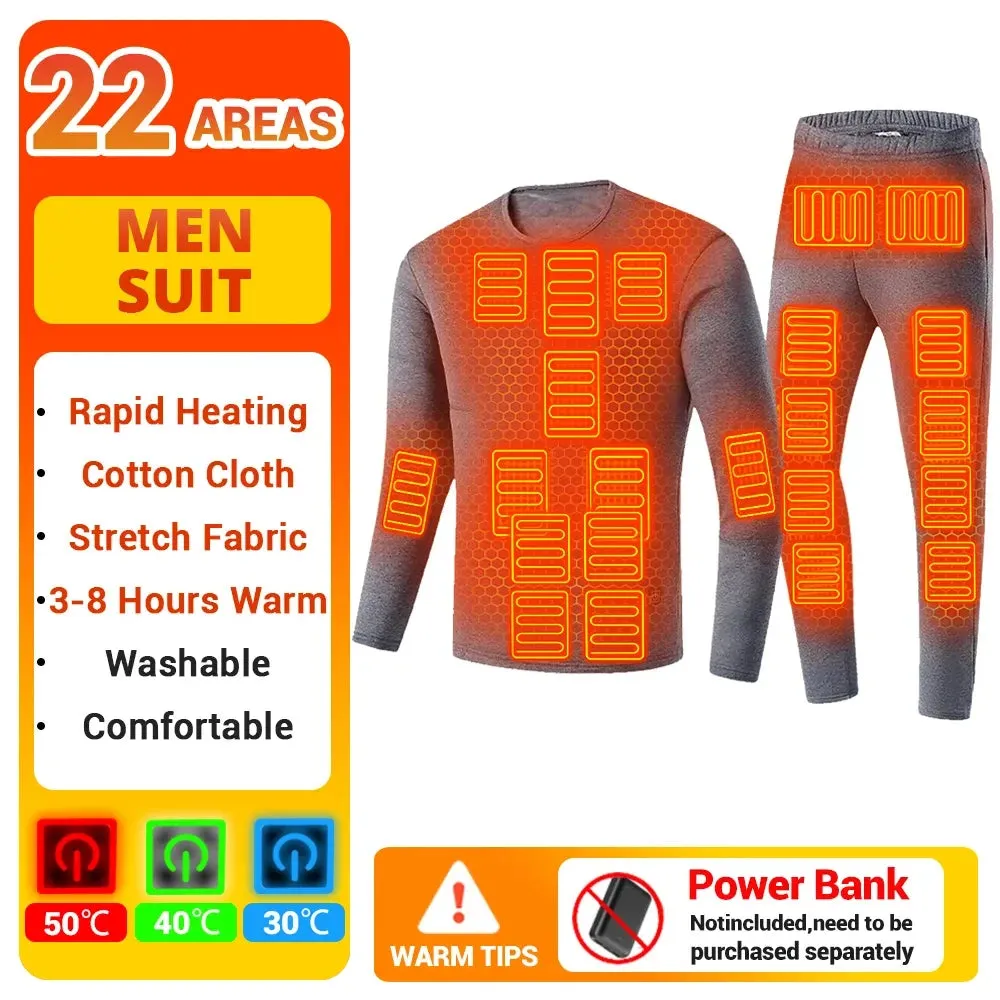Unisex Electric Heated Underwear Set
