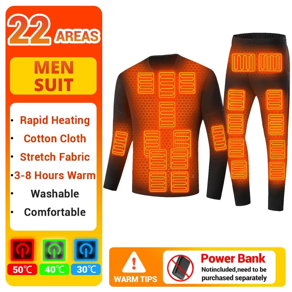 Unisex Electric Heated Underwear Set